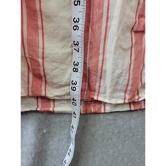 LOFT Ann Taylor Red White Striped Tiered Sleeveless Sundress Women's Large Lined - Picture 8 of 11